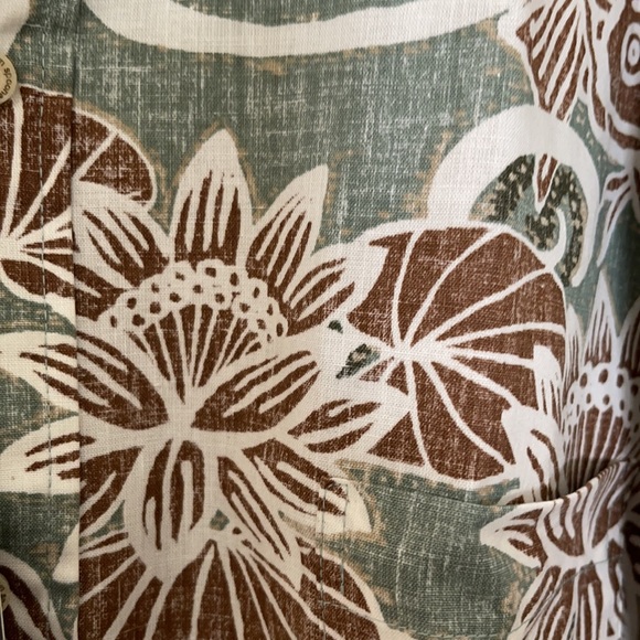 REYN SPOONER Green and Brown Floral Button Down HAWAIIAN SHIRT NEVER WORN 3X - Picture 10 of 11
